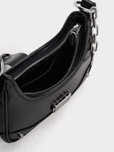 Charles & Ke*th - Winslet Canvas Belted Hobo Bag - Black
